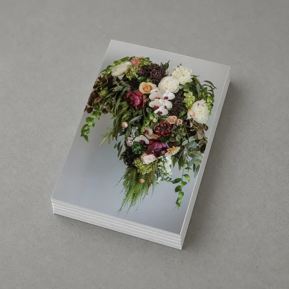 Dark Floral Bouquet Orchids Peonies Roses Green – Postcards