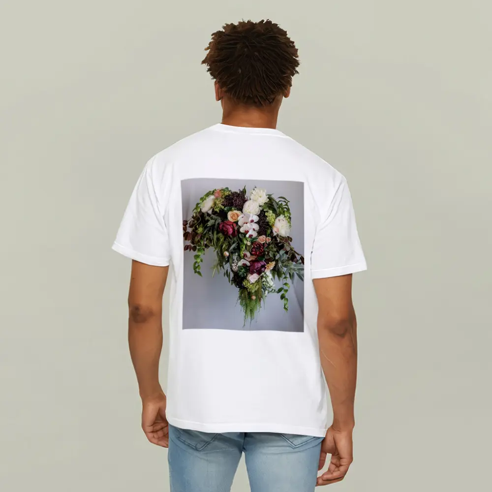 Dark Floral Bouquet Orchids Peonies Roses Green – T-Shirts
