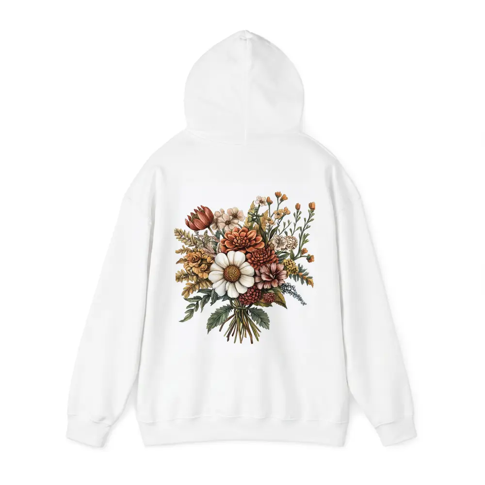 Autumn Wildflower Bouquet Botanical Illustration Art – Hoodies