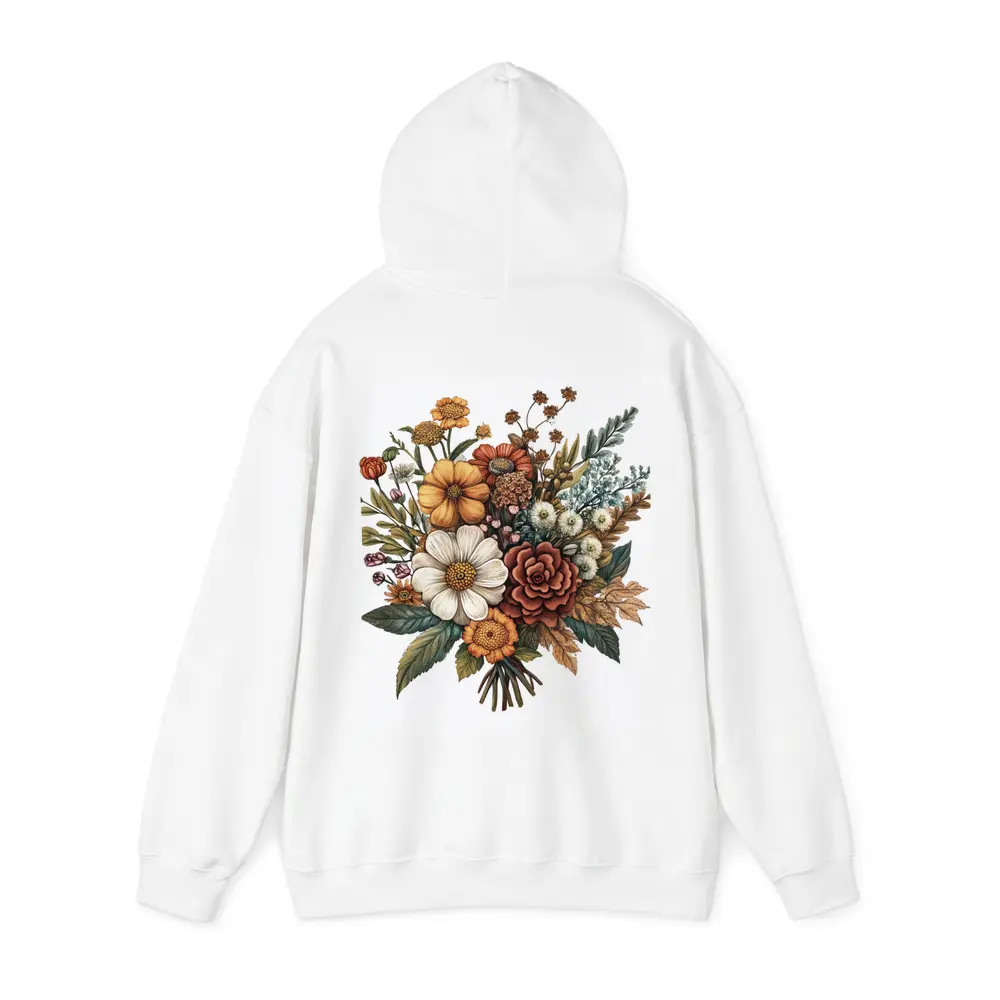 Autumn Wildflower Bouquet Botanical Illustration Art – Hoodies