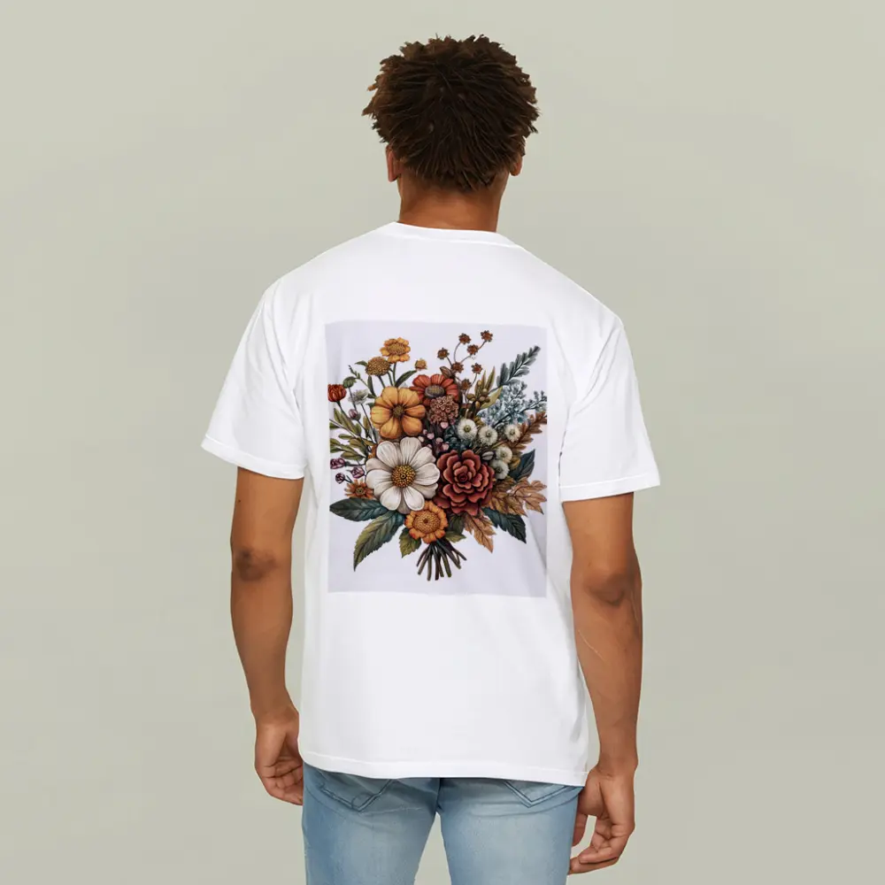 Autumn Wildflower Bouquet Botanical Illustration Art – T-Shirts