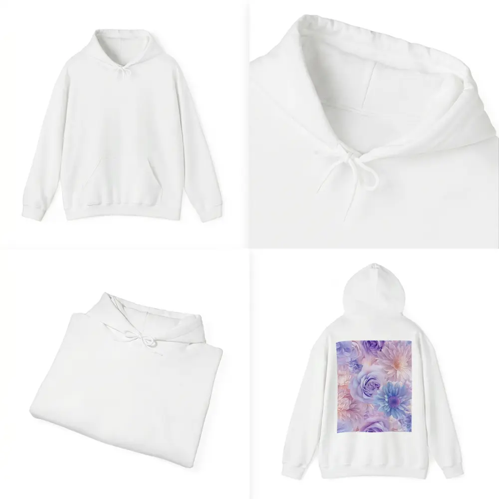 Pastel Roses Daisies Soft Floral Pattern – Hoodies