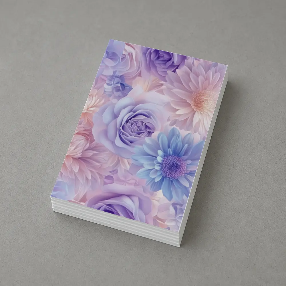 Pastel Roses Daisies Soft Floral Pattern – Postcards