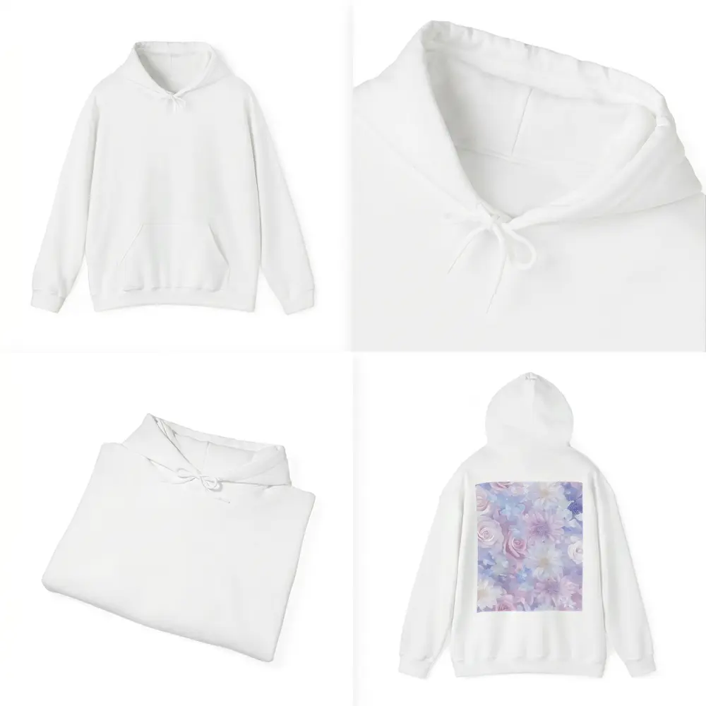 Soft Pastel Roses Daisies Floral Pattern – Hoodies