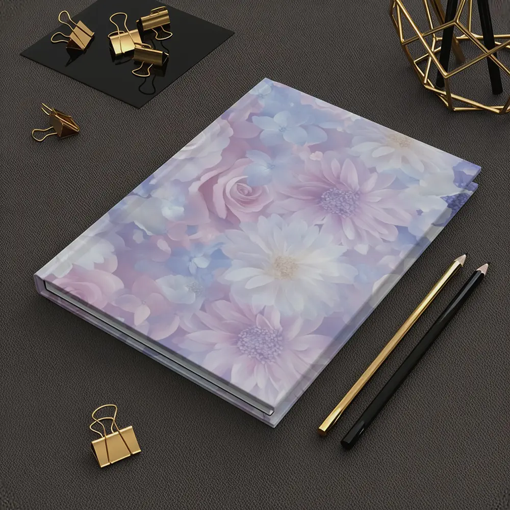Soft Pastel Roses Daisies Floral Pattern – Notebooks