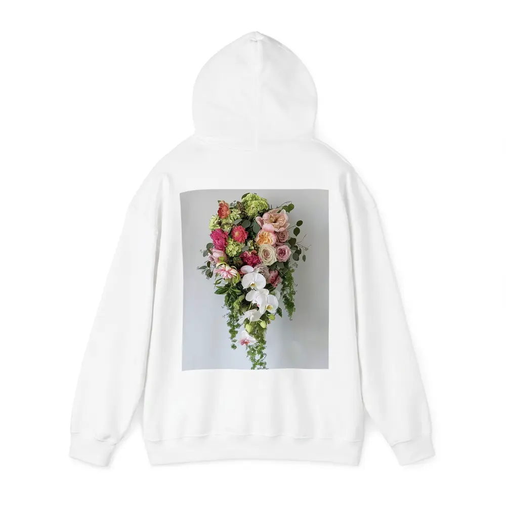 Cascading Orchid Rose Peony Floral Bouquet – Hoodies
