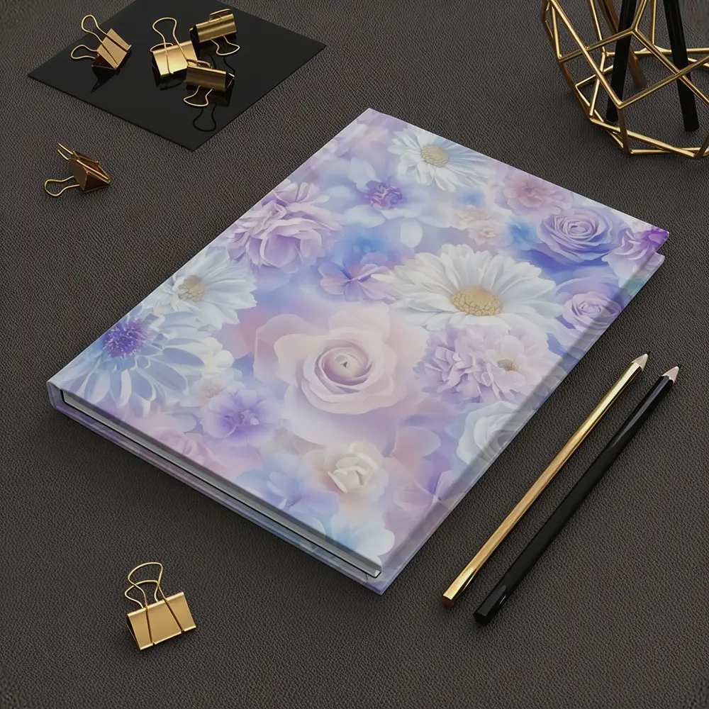 Soft Pastel Roses Daisies Floral Pattern – Notebooks