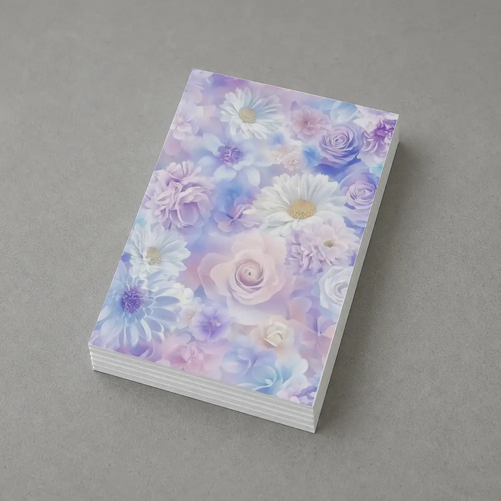 Soft Pastel Roses Daisies Floral Pattern – Postcards