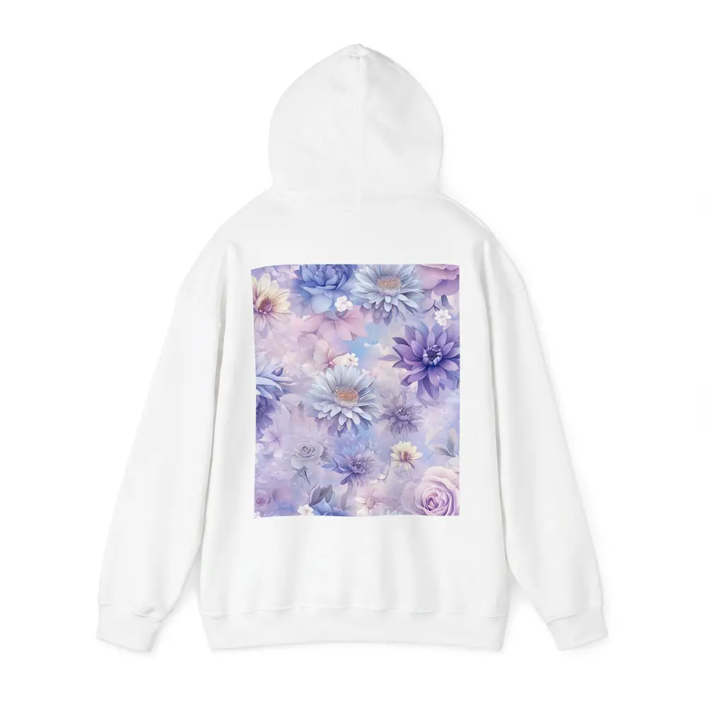 Soft Purple Blue Floral Watercolor Pattern Art – Hoodies