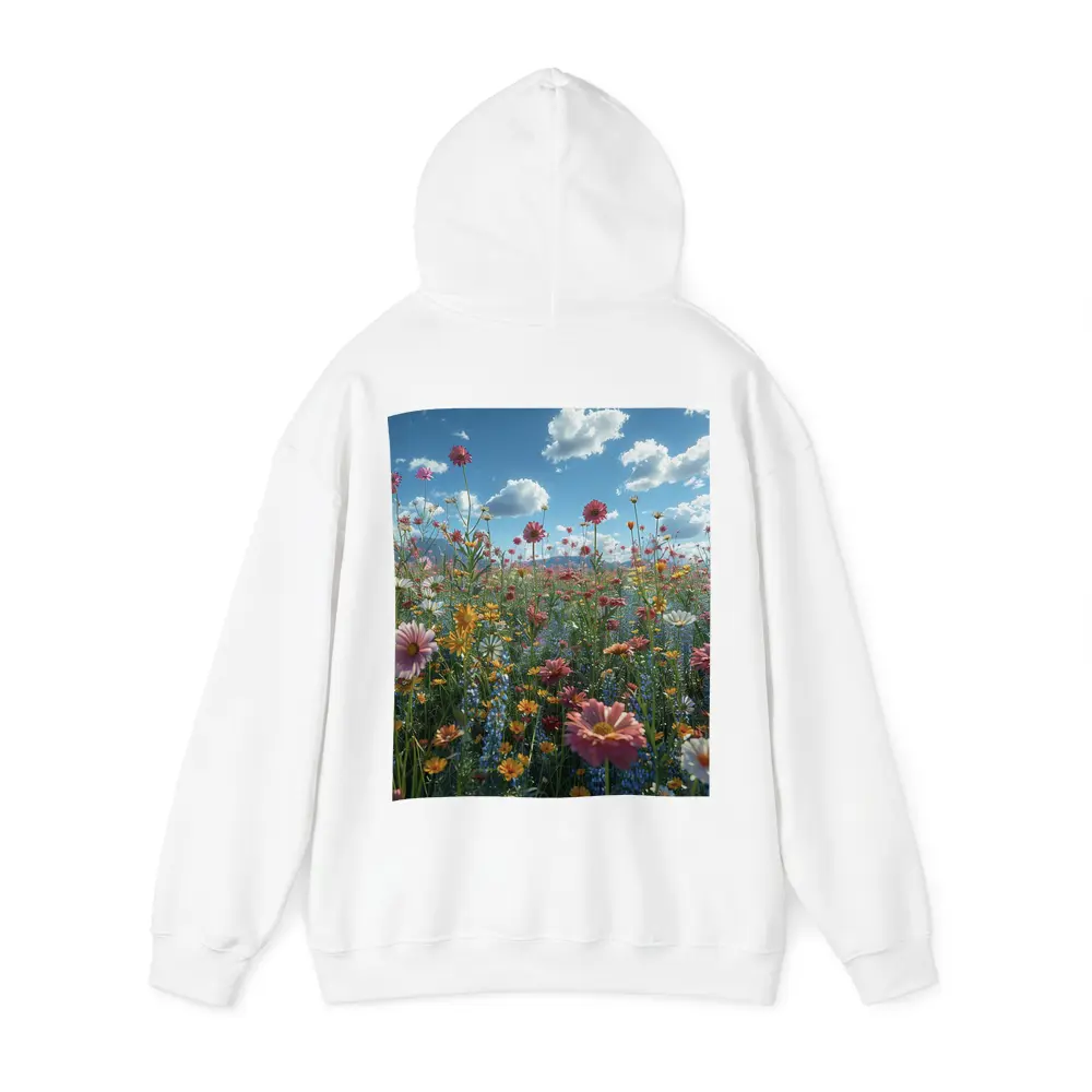 Wildflower Field Blue Sky Sunny Day – Hoodies