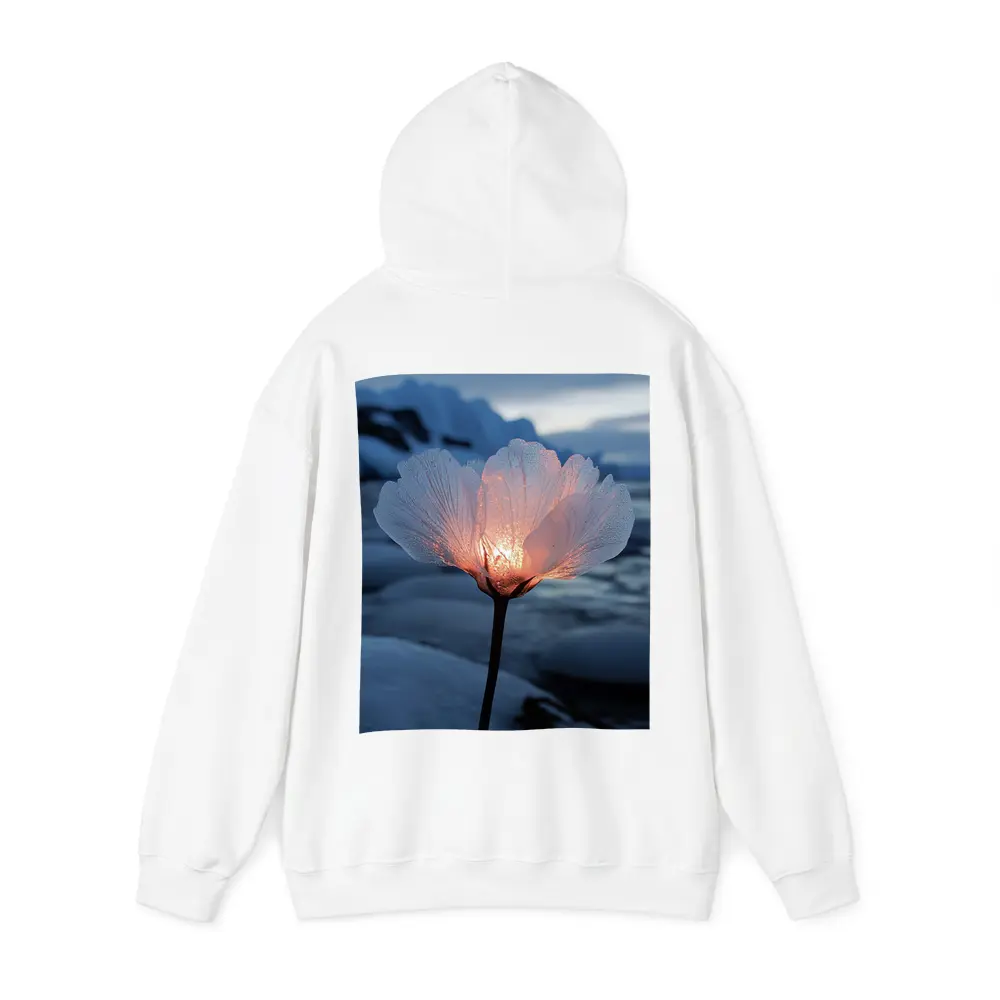 Glowing Ice Flower Arctic Glacier Winter Scene – Hoodies
