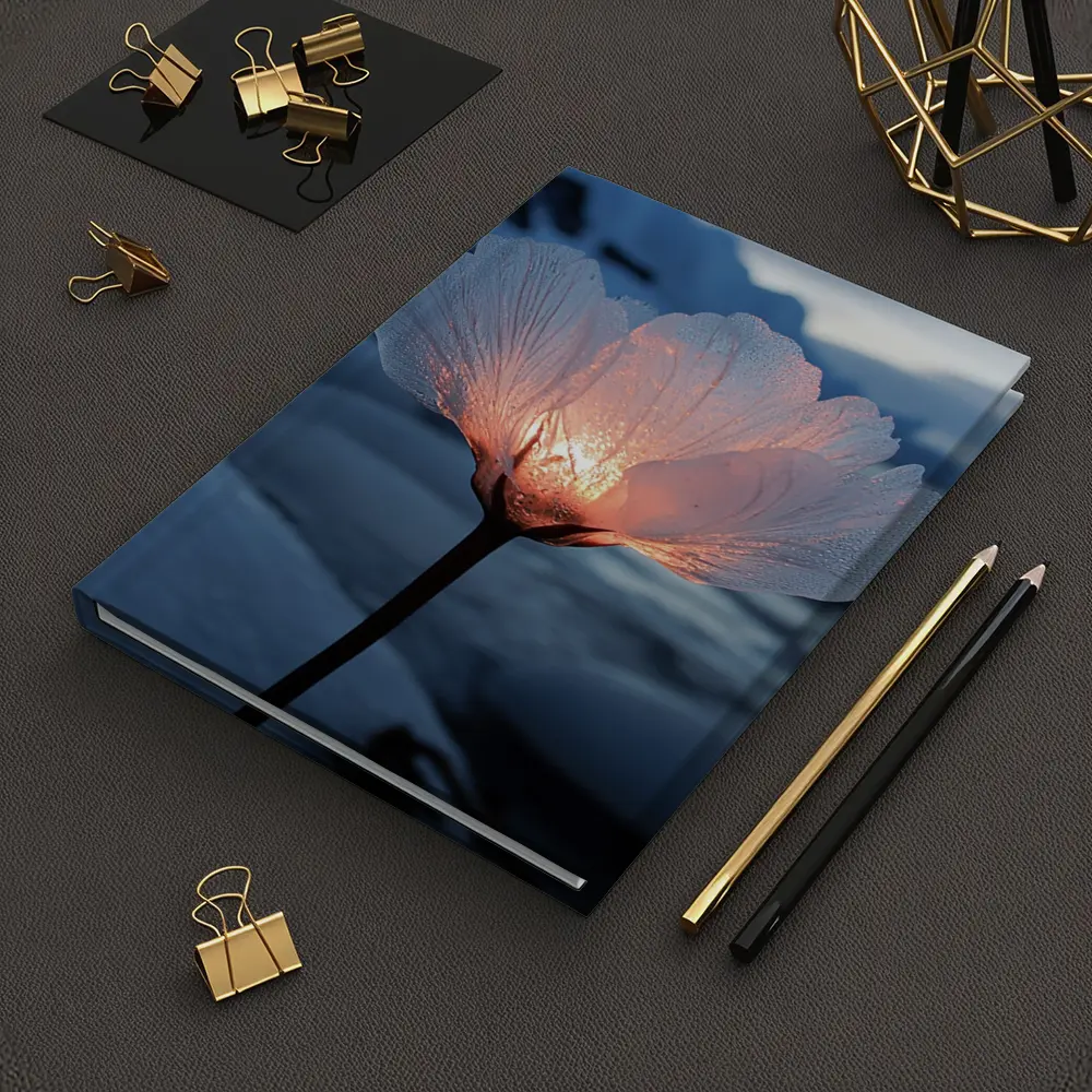 Glowing Ice Flower Arctic Glacier Winter Scene – Notebooks