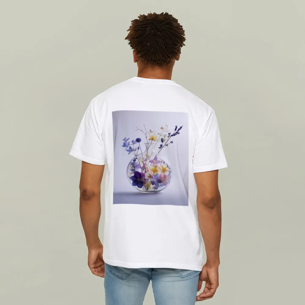 Wild Flowers in Round Glass Vase – T-Shirts