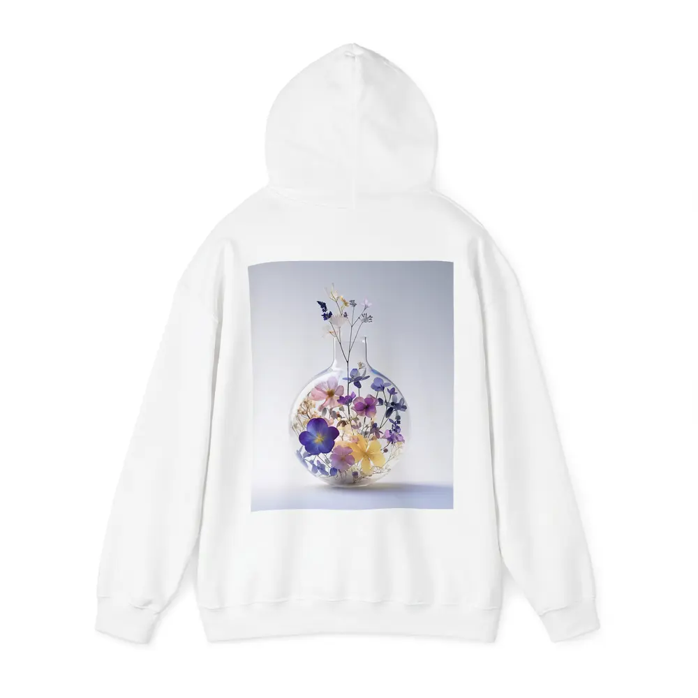 Pressed Wildflowers Inside Round Glass Vase – Hoodies