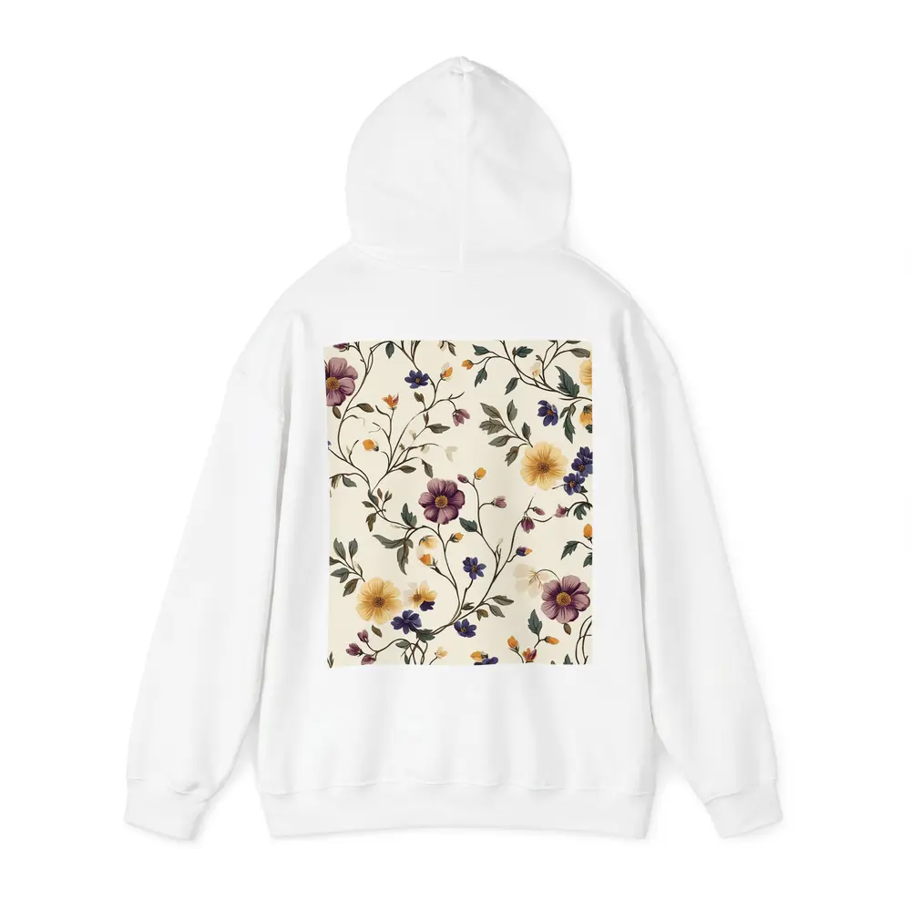 Vintage Botanical Floral Vine Pattern Beige Background – Hoodies