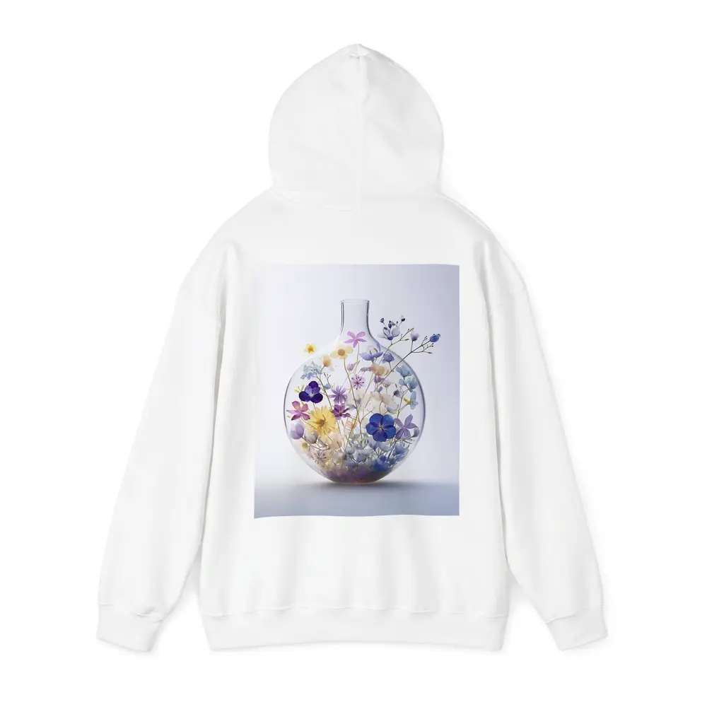 Wildflowers Inside Glass Vase Minimal Art – Hoodies