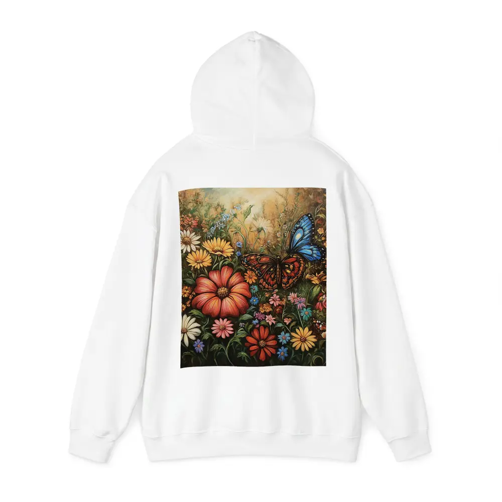 Monarch Butterfly Wildflower Garden Oil Painting – Hoodies