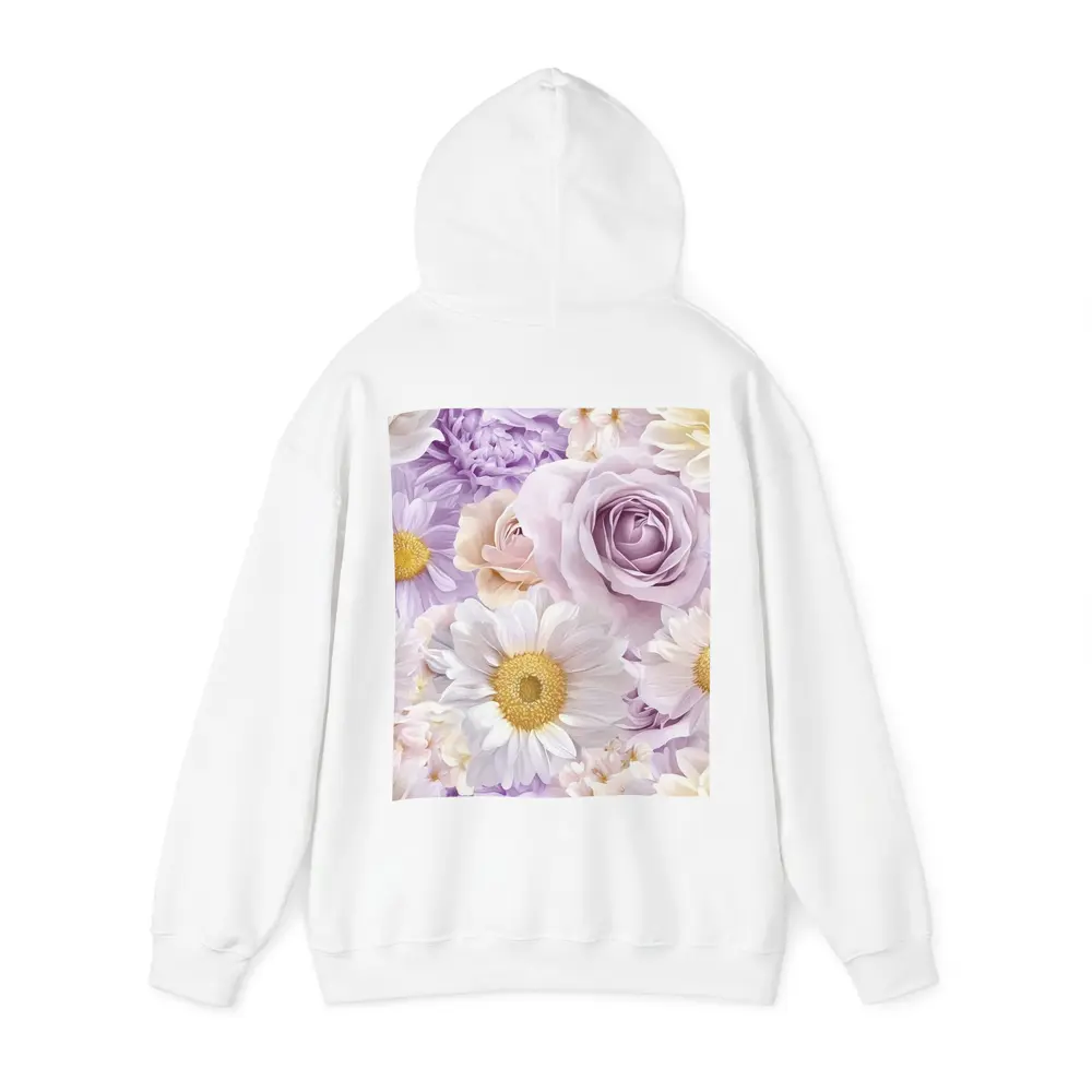 Lavender Roses Daisies Soft Floral Pattern – Hoodies