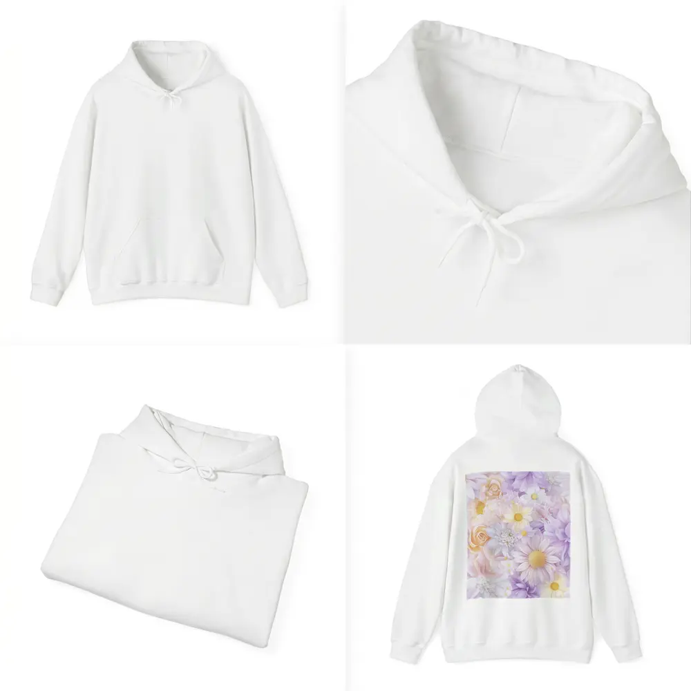 Soft Pastel Daisies Roses Floral Pattern – Hoodies