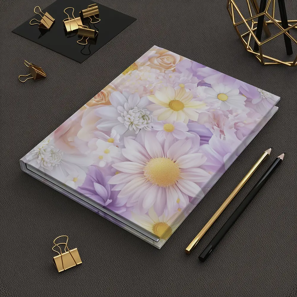 Soft Pastel Daisies Roses Floral Pattern – Notebooks