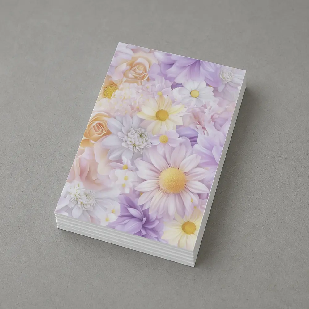 Soft Pastel Daisies Roses Floral Pattern – Postcards