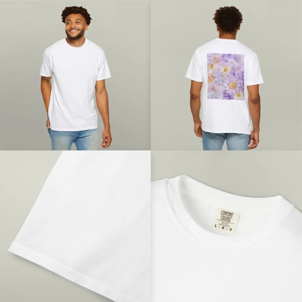 Soft Pastel Daisies Roses Floral Pattern – T-Shirts