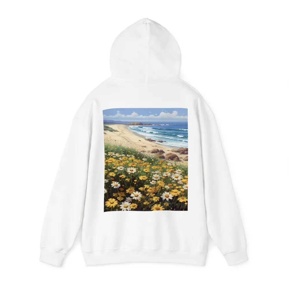 Daisies And Wildflowers By Coastal Beach – Hoodies