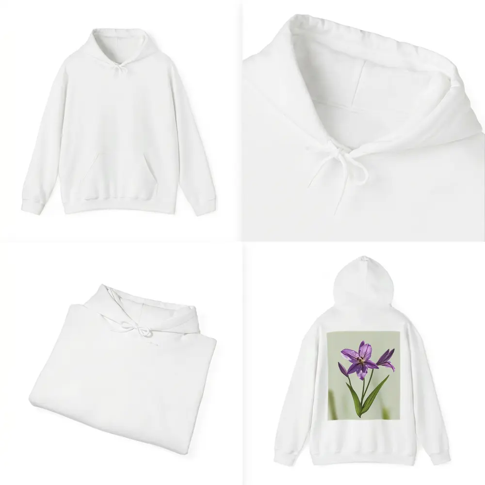 Purple Lily Flower Green Soft Background – Hoodies