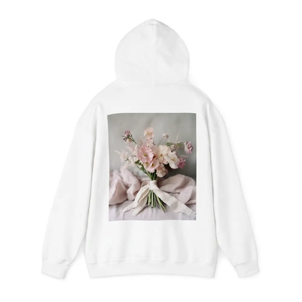 Pink Wildflower Bouquet Tied With Ribbon – Hoodies