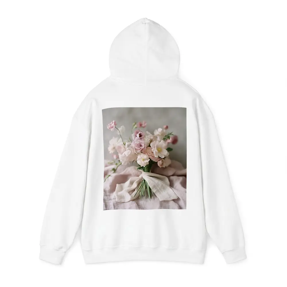 Blush Pink Flower Bouquet Linen Ribbon – Hoodies