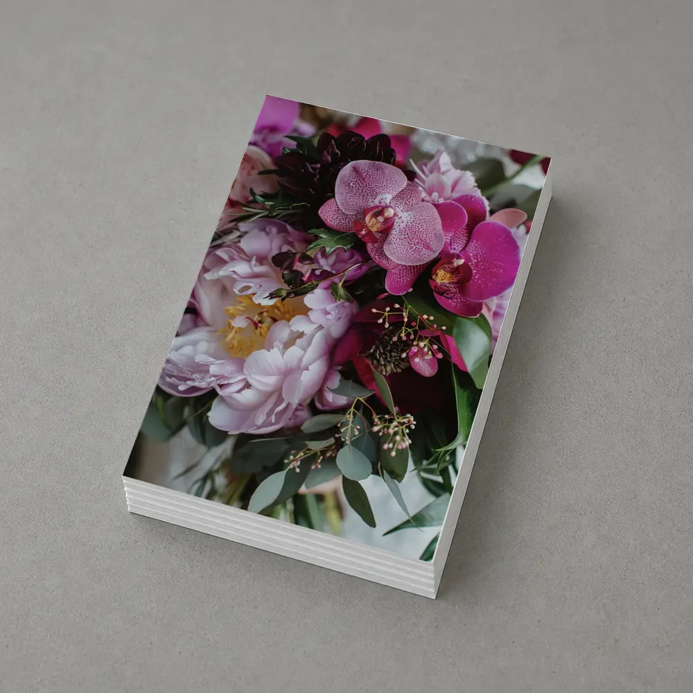 Pink Peonies Orchids Lush Floral Bouquet – Postcards