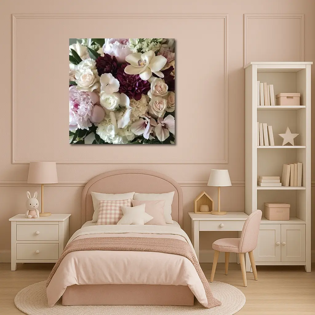 Peonies Roses Orchids Dahlia Floral Bouquet – Wall Art