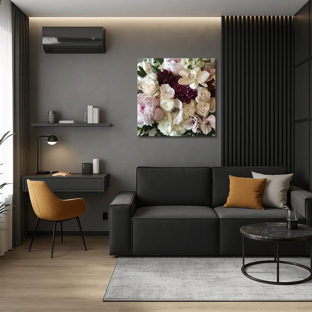 Peonies Roses Orchids Dahlia Floral Bouquet – Wall Art