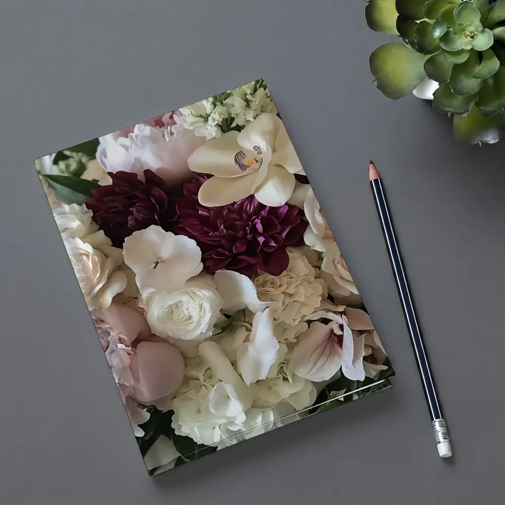 Peonies Roses Orchids Dahlia Floral Bouquet – Notebooks
