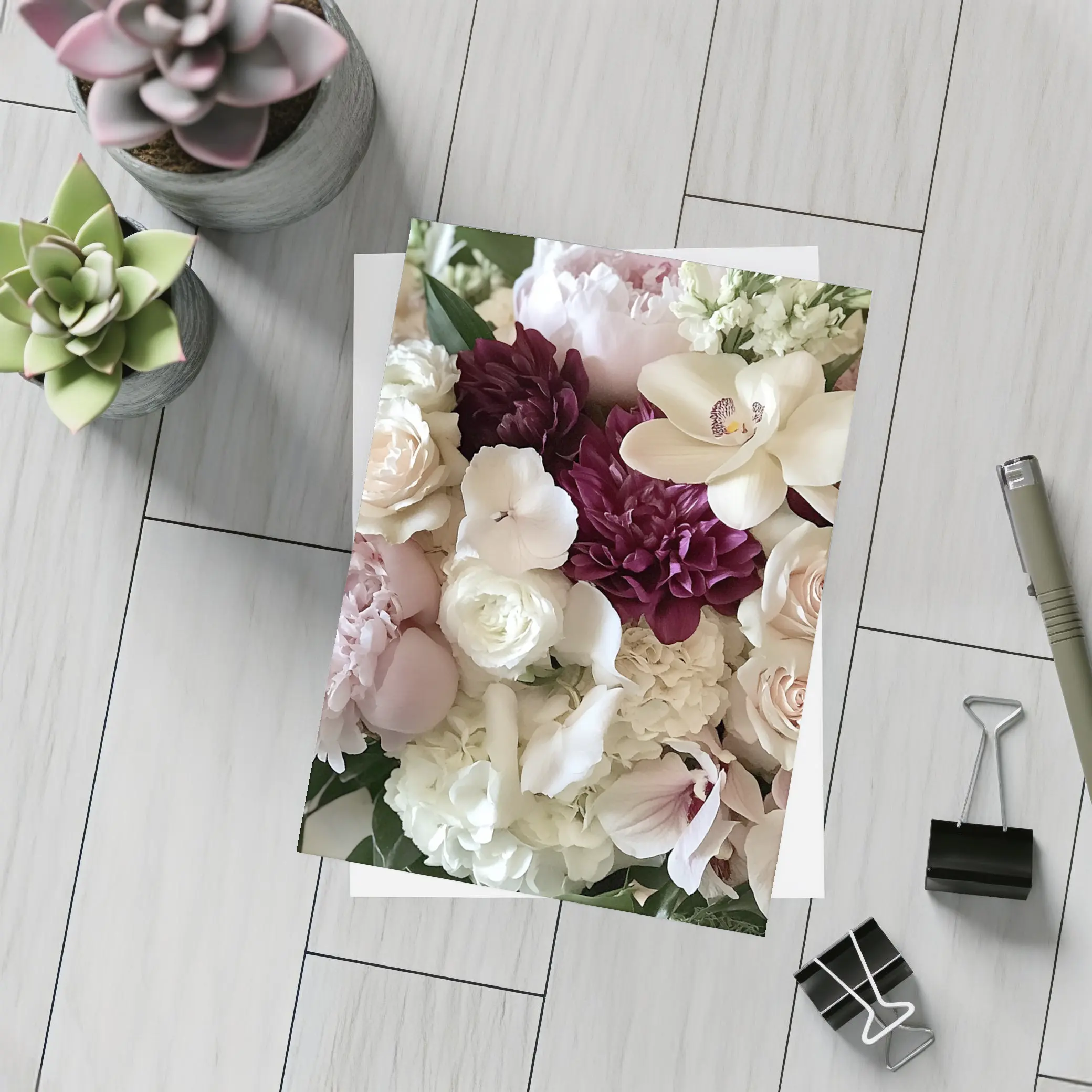 Peonies Roses Orchids Dahlia Floral Bouquet – Postcards