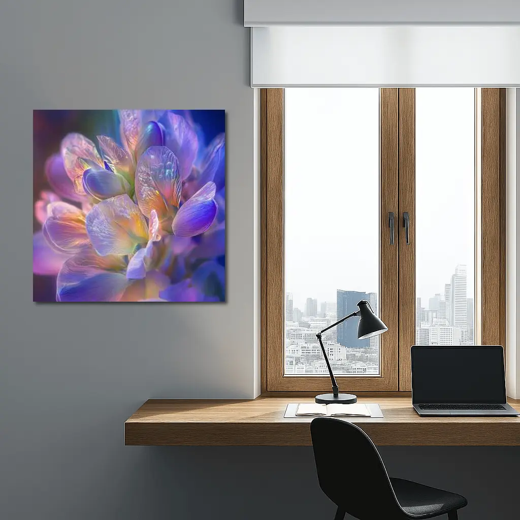 Purple Freesia Flower Close Up Macro – Wall Art
