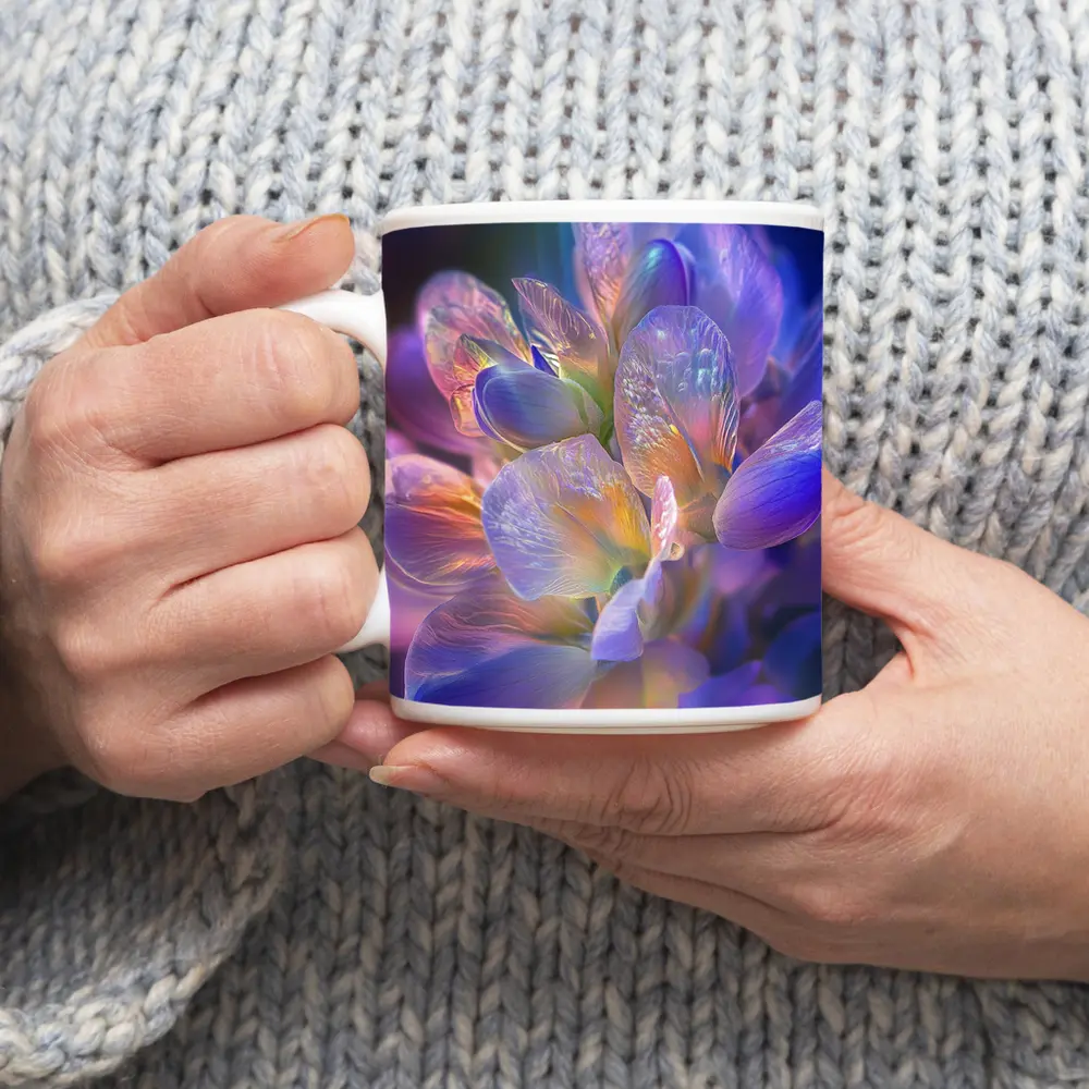 Purple Freesia Flower Close Up Macro – Mugs