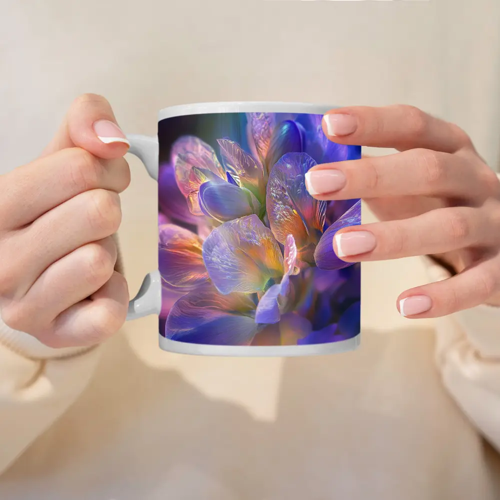 Purple Freesia Flower Close Up Macro – Mugs