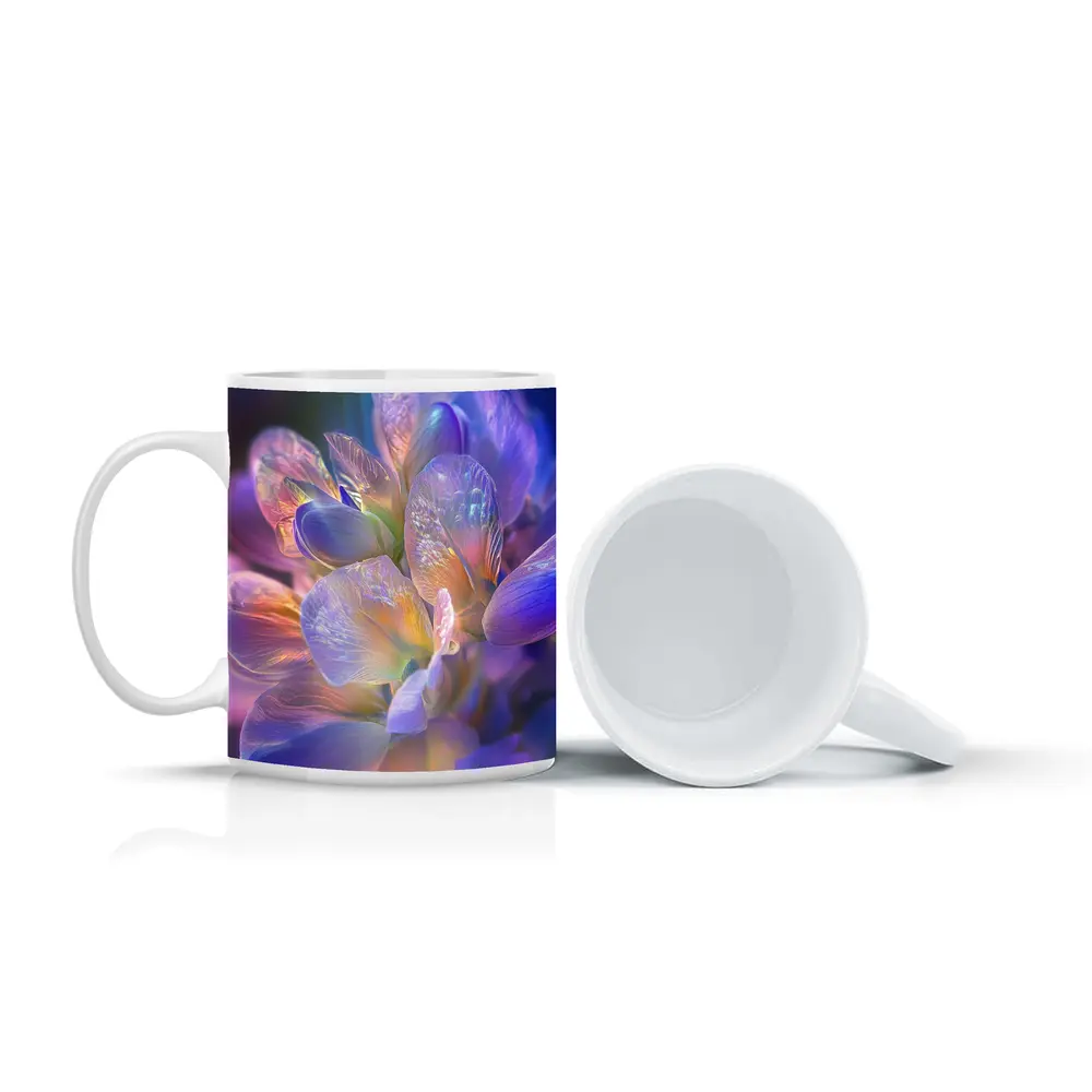 Purple Freesia Flower Close Up Macro – Mugs