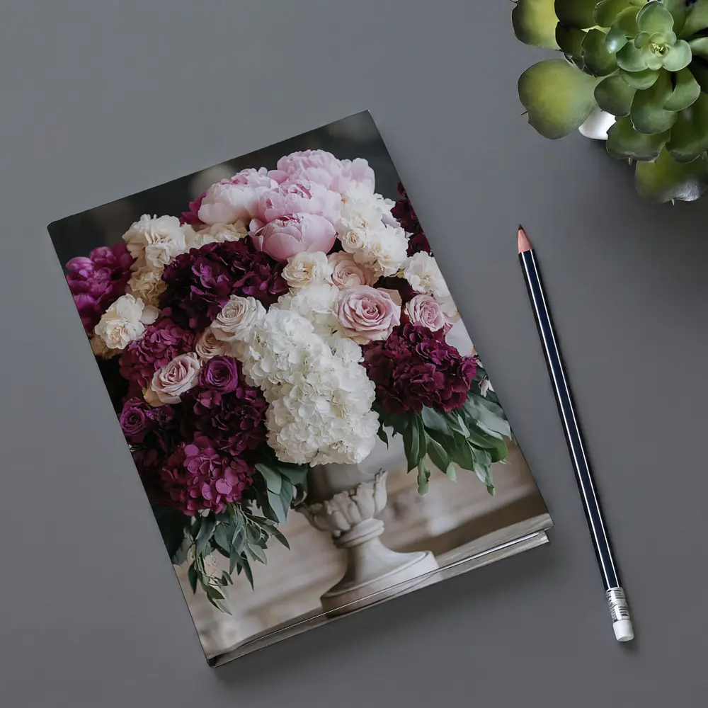 Peonies Hydrangea Roses Orchids Elegant Arrangement – Notebooks