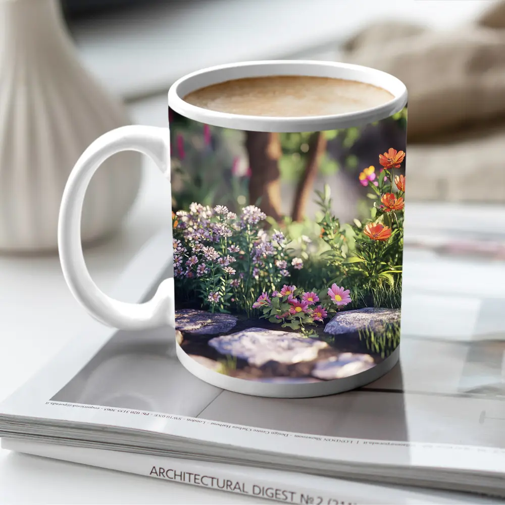 Garden Path Wildflowers Stone Steps Summer – Mugs