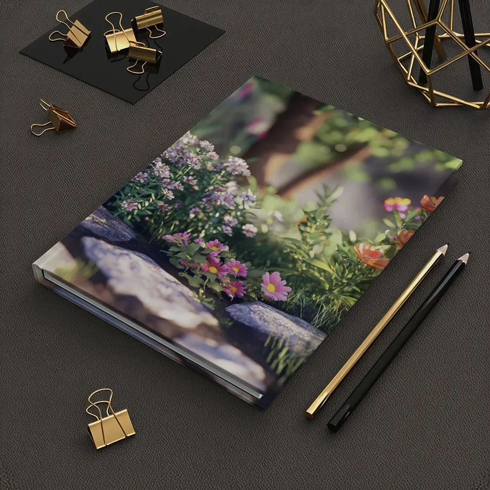 Garden Path Wildflowers Stone Steps Summer – Notebooks
