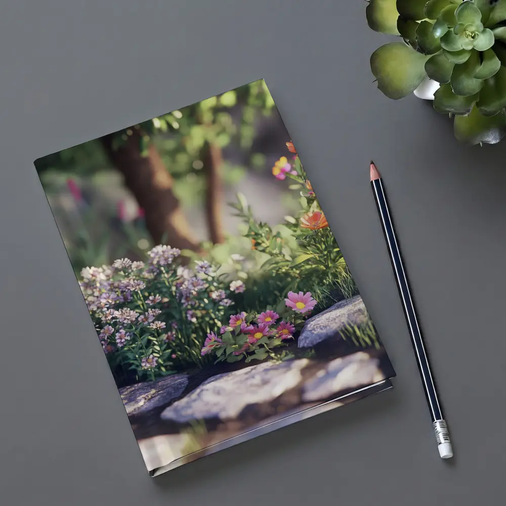 Garden Path Wildflowers Stone Steps Summer – Notebooks