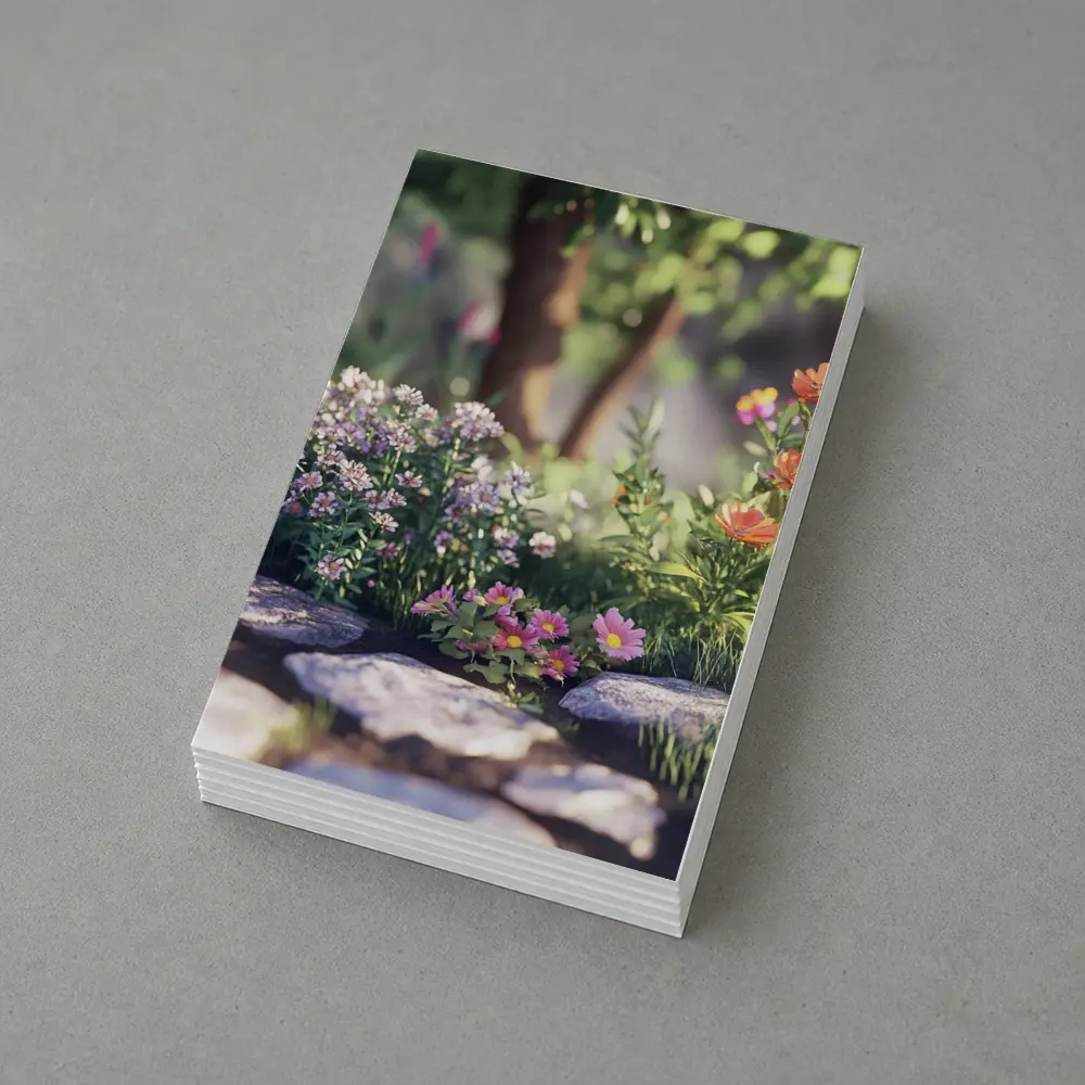 Garden Path Wildflowers Stone Steps Summer – Postcards