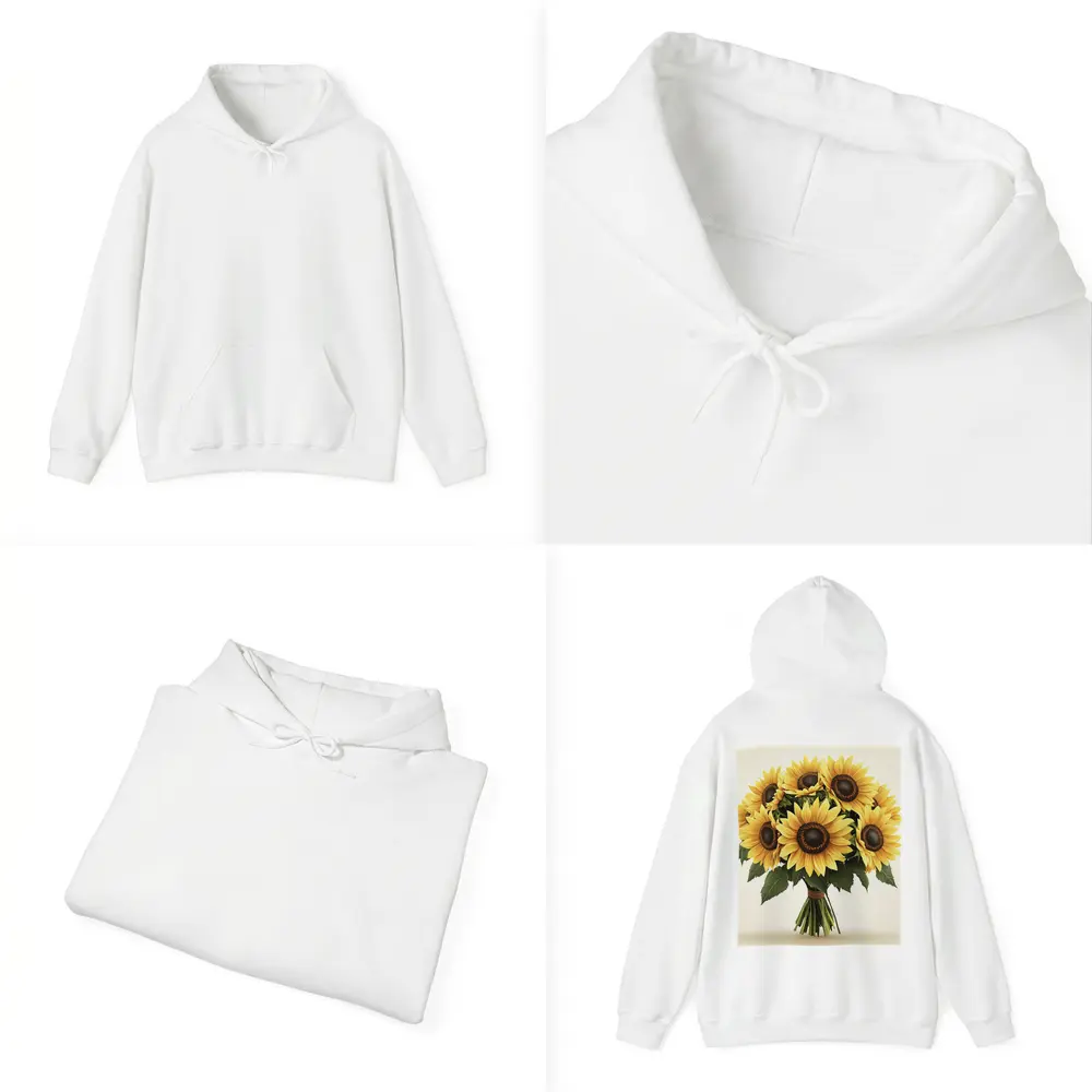 Sunflower Bouquet Tied With Twine Beige – Hoodies