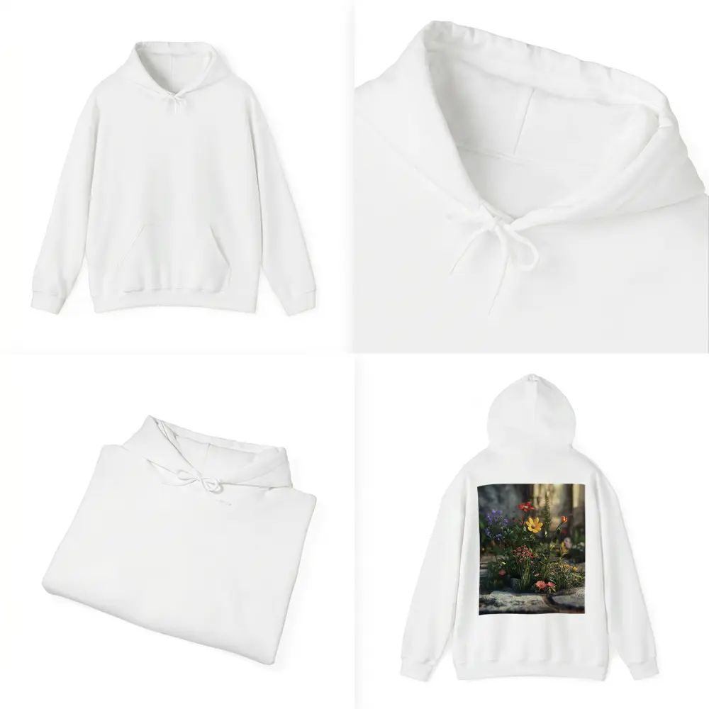 Wildflowers Growing Through Stone Pavement – Hoodies