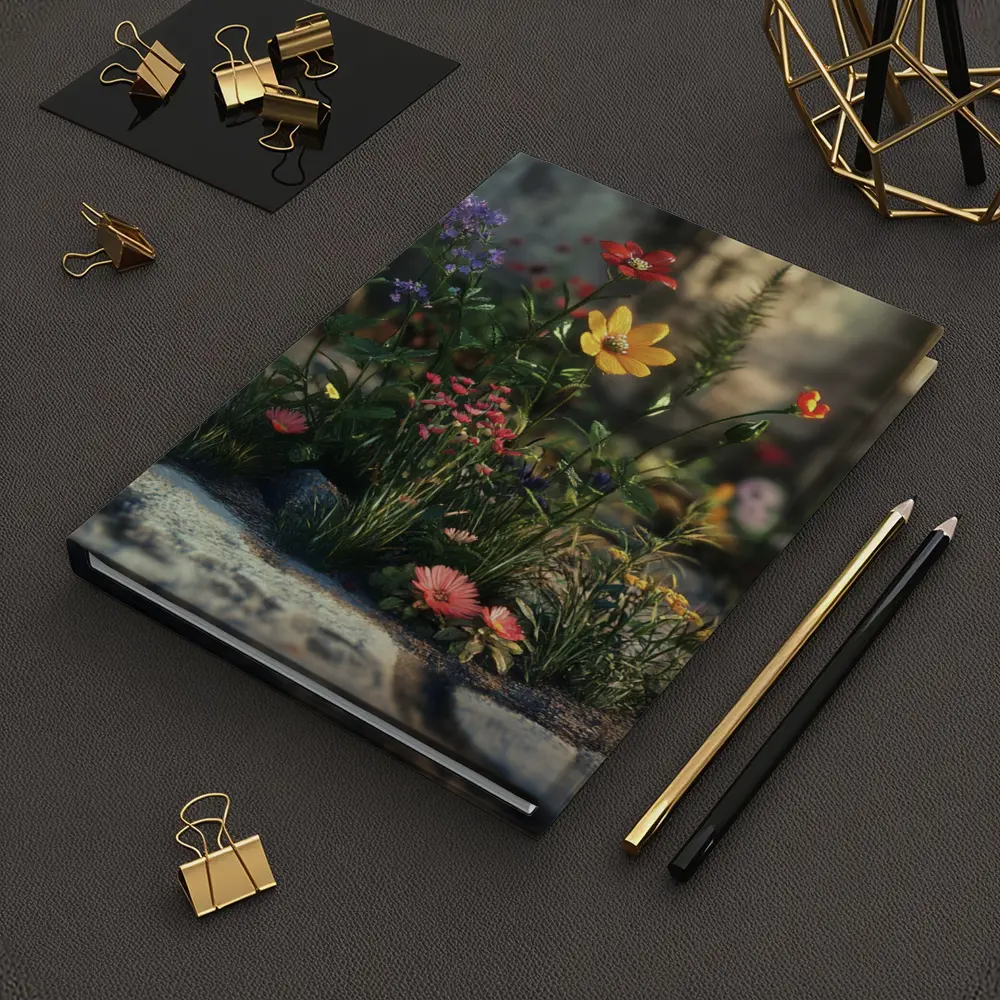 Wildflowers Growing Through Stone Pavement – Notebooks