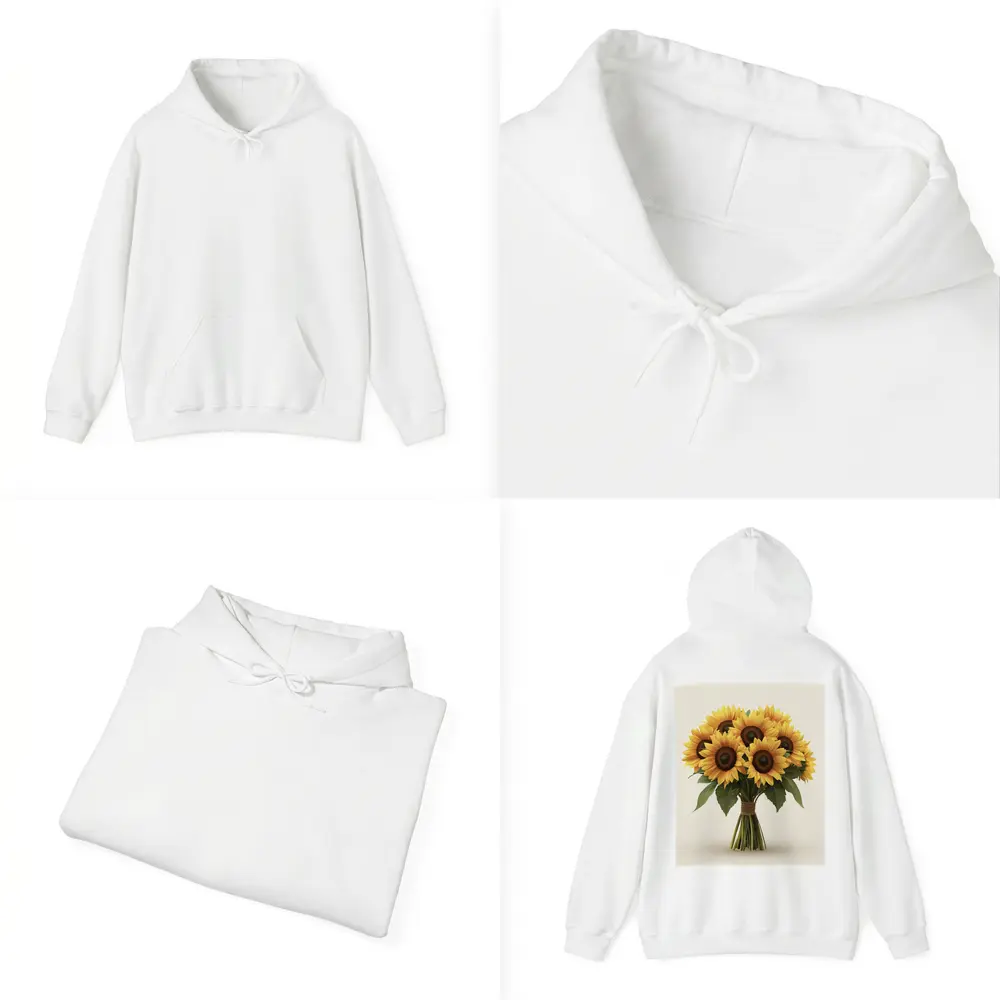 Sunflower Bouquet Tied With Twine Beige – Hoodies