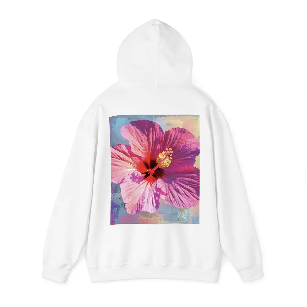 Pink Hibiscus Flower Bold Abstract Background – Hoodies