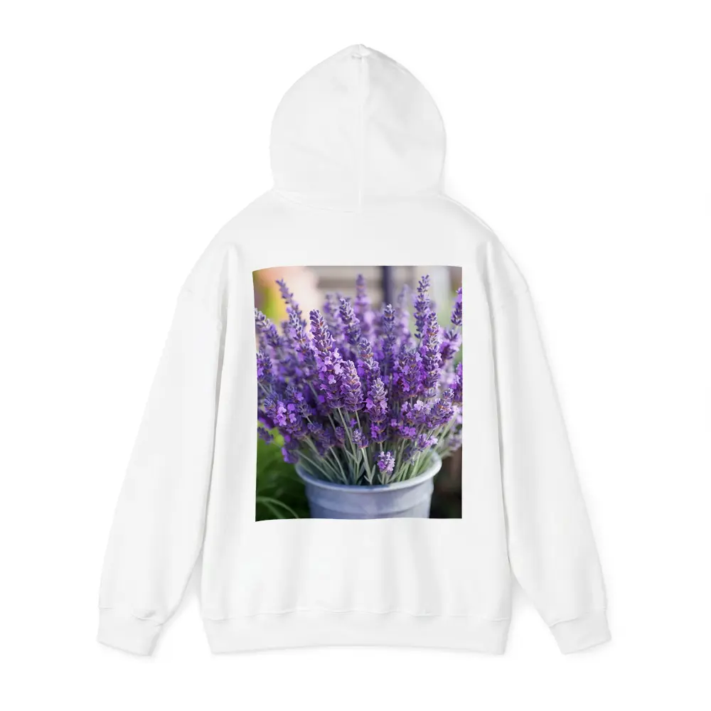 Lavender Flowers Bouquet In Metal Bucket – Hoodies